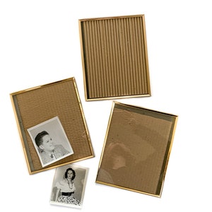 Vintage Picture Frames | Set of Three 8X10 Gold Metal Frames | Wall Decor, Shelf Decor