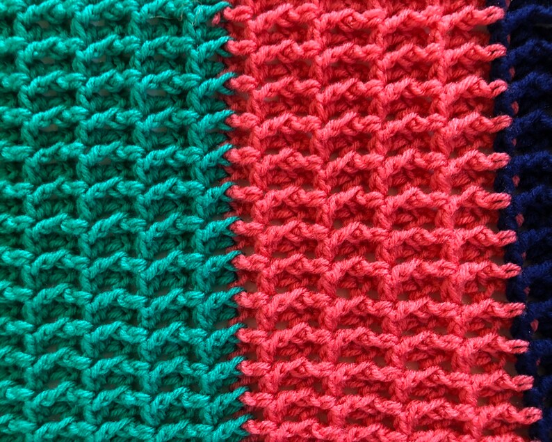 Vintage Afghan Vintage Home Decor Colorful Crochet Throw Blanket