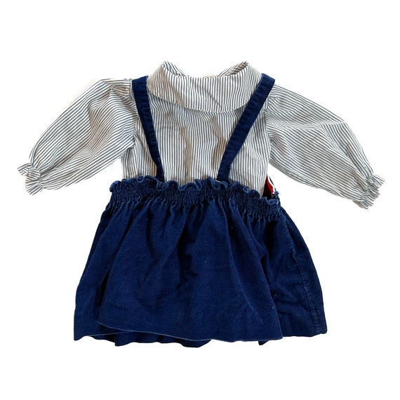 Vintage Girl Dress | 4T Blue Corduroy Dress and B… - image 2