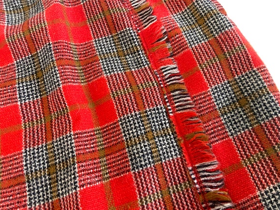 Vintage Skirt | Size XS/Small Red Plaid Wool Mini… - image 4