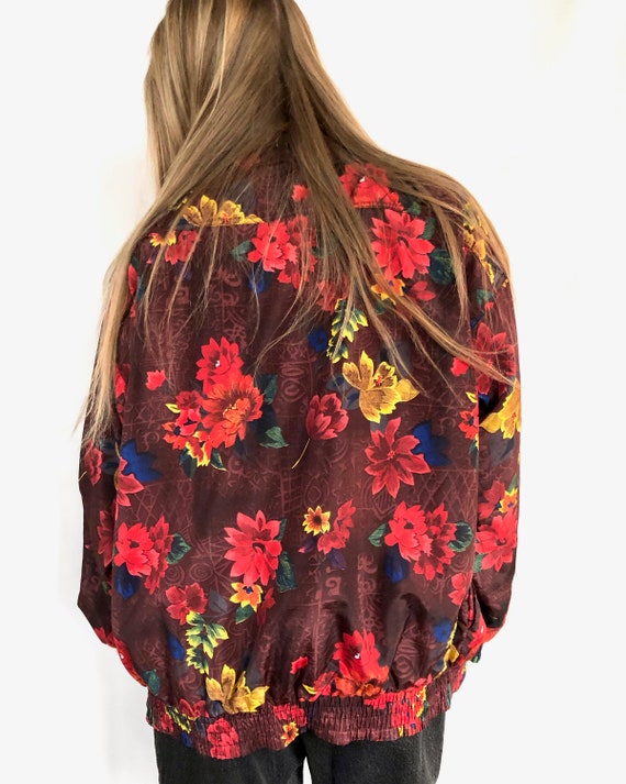 Vintage Jacket | Medium Floral Pattern Oversized … - image 3