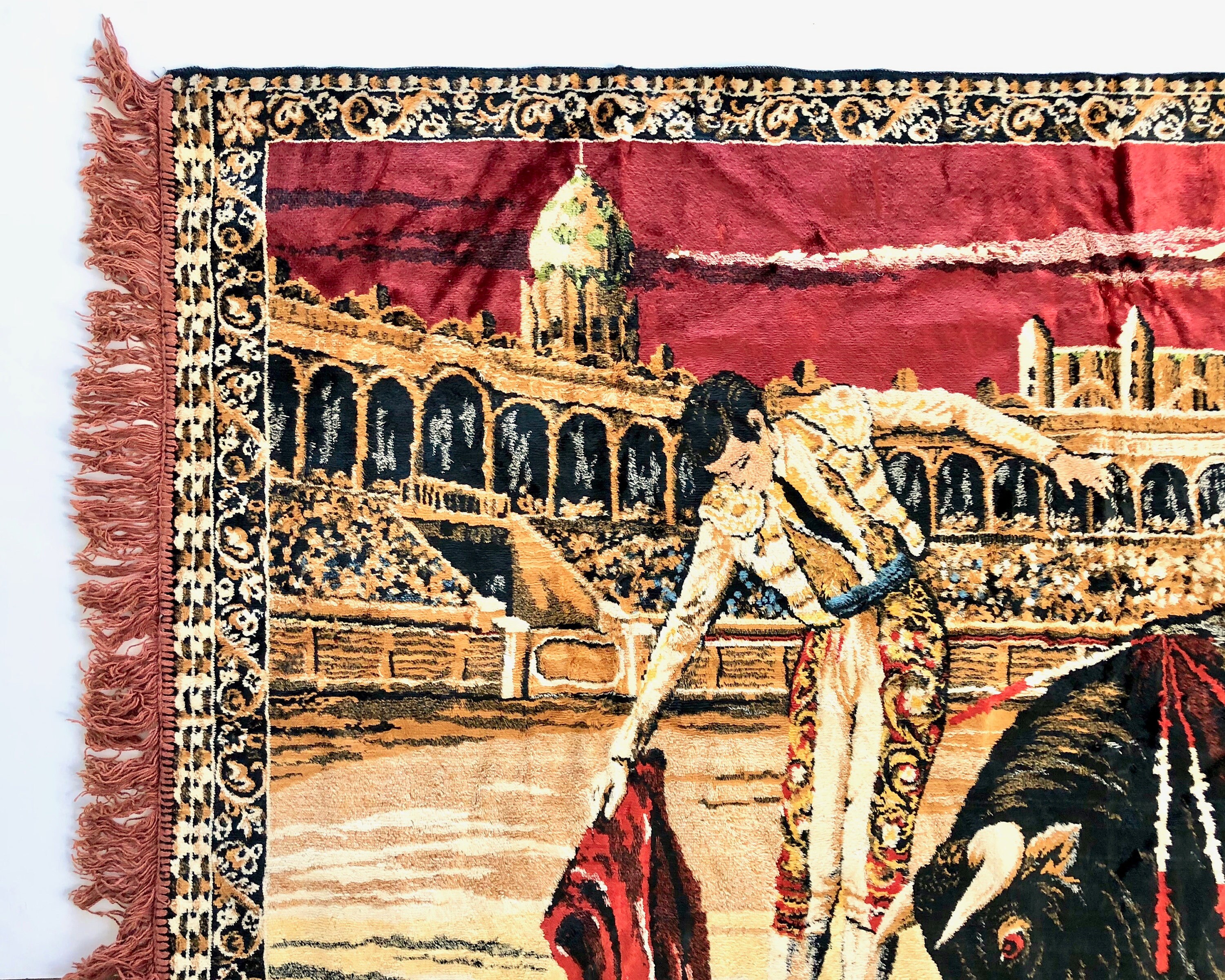 Vintage Matador Tapestry Extra Large Spanish Bullfighting Etsy
