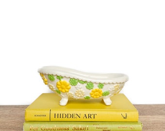 Vintage Soap Dish | Bathtub Soap Holder or Small Planter | Bathroom Decor