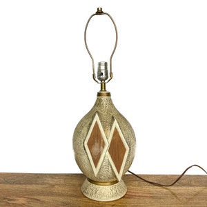 Vintage Lamp | Large Ceramic Table Lamp | Mid-Century Lighting | Home Decor