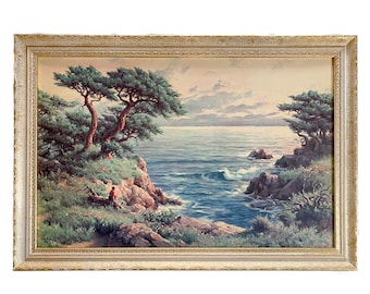 Vintage Painting | Framed Landscape Print by William Sloan  | Vintage Waterscape |  Wall Art/Decor