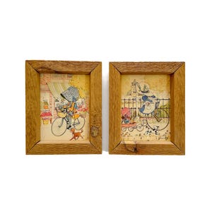 Vintage Wall Hangings | Set of Two Holly Hobbie Pictures | Girl&#39;s Bedroom/Nursery