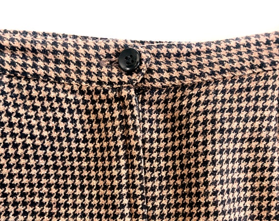 Vintage Skirt | Size Medium Brown Houndstooth Pen… - image 4