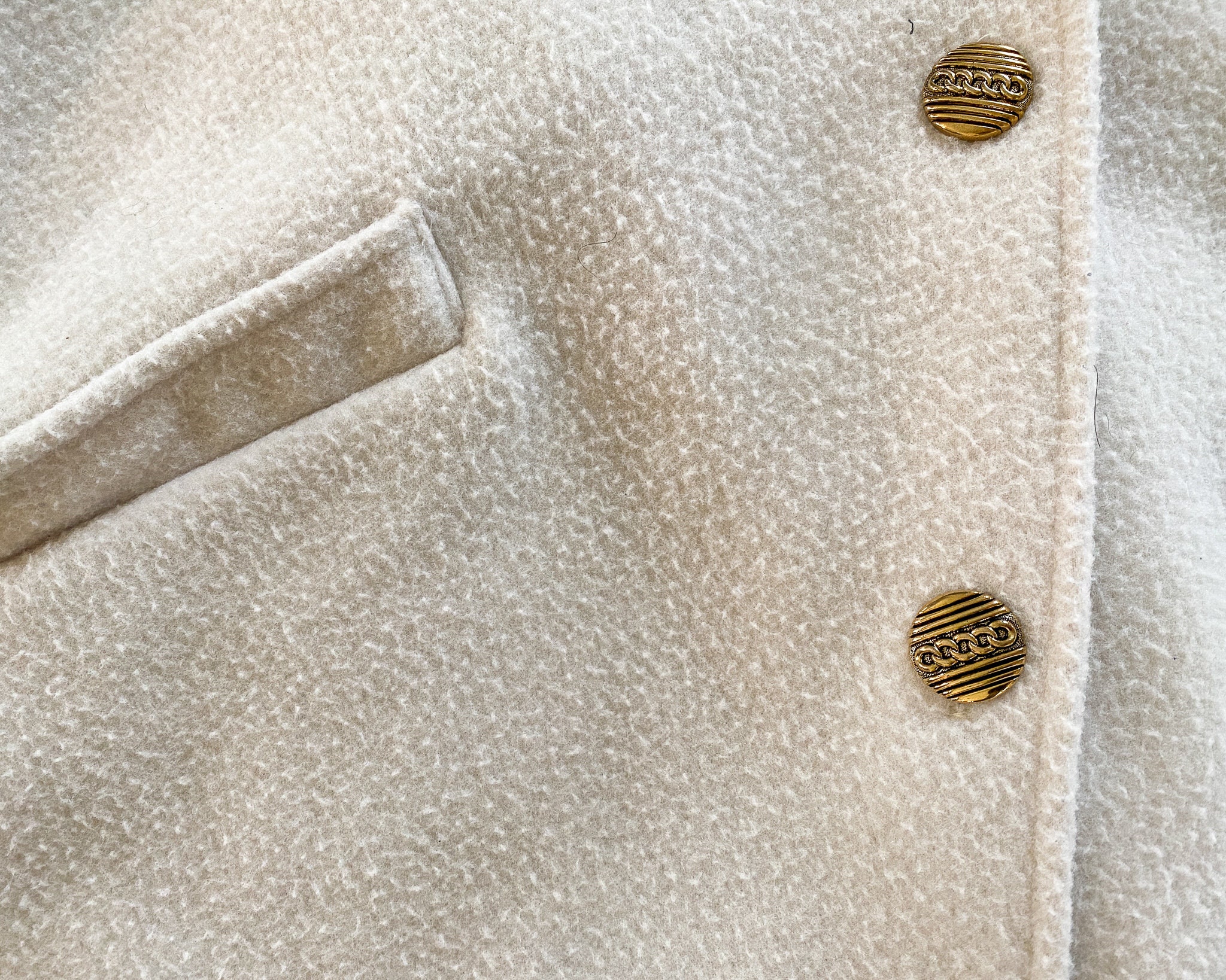 Vintage Jacket XL White Button up Fuzzy Fleece Coat - Etsy