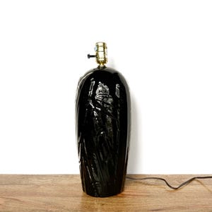 Vintage Lamp | Large Black Table Lamp | Vintage Lighting | 80&#39;s/90&#39;s Home Decor
