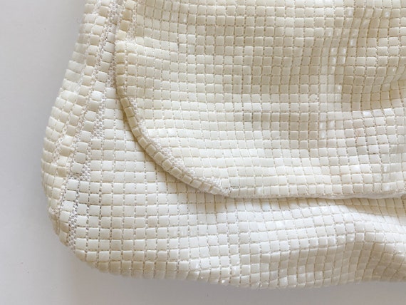 Vintage Purse | Small White Beaded Shoulder Bag |… - image 3