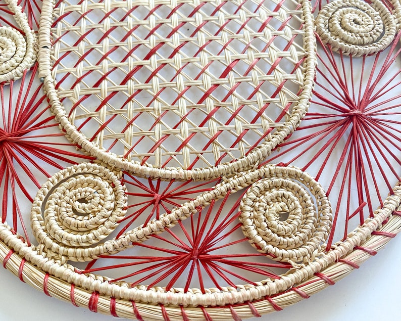 Vintage Placemats Set of Four Woven Table Mats and Coasters Etsy