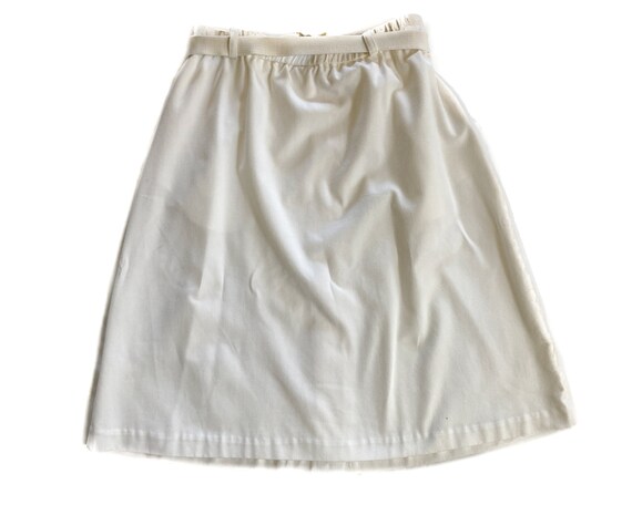 Vintage Skirt | 32 Waist Skirt | White Button Dow… - image 3