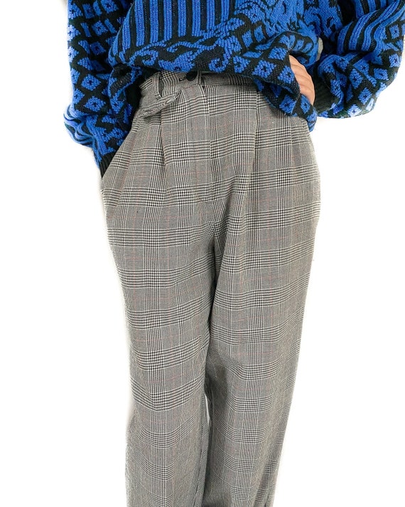 Vintage Pants | Size 6 Plaid Wool Pant | High Ris… - image 7