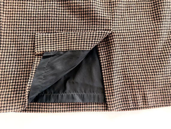 Vintage Skirt | Size Medium Brown Houndstooth Pen… - image 3