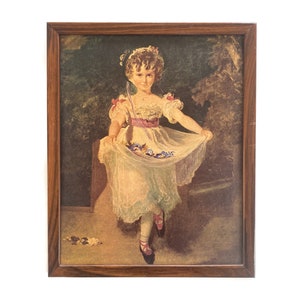 Vintage Art Framed Miss Murray by Thomas Lawrence Girl Portrait Print ...