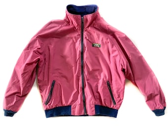 Vintage Coat | X-Large LL Bean Pink Coat | Fleece Coat | Vintage Outerwear | 80's, 90's Fashion