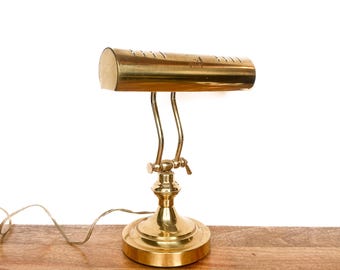 Vintage Lamp | Brass Desk Light | Piano/Banker's Lamp | Home Lighting Decor