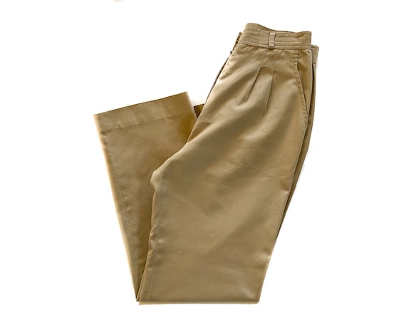 Vintage Pants | Size 9/10 Khaki Pant | High Rise, Pleated Waist | Woman Dress  Pant | 80s, 90s Fashion - Etsy