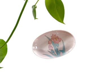 Vintage Soap Dish | Floral Pedestal Soap Holder | Bathroom Decor