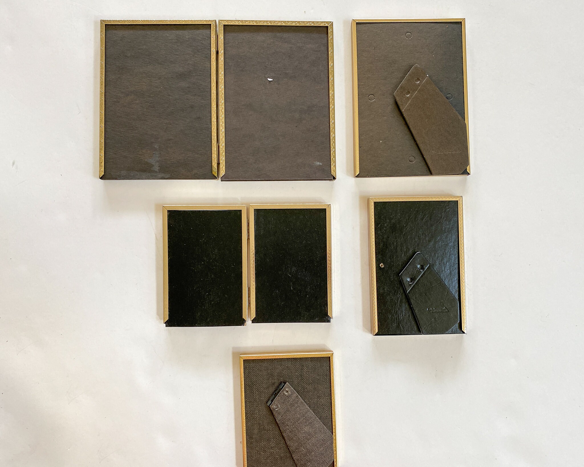 Vintage Picture Frames Set of 5 Assorted Sizes Gold Metal Etsy