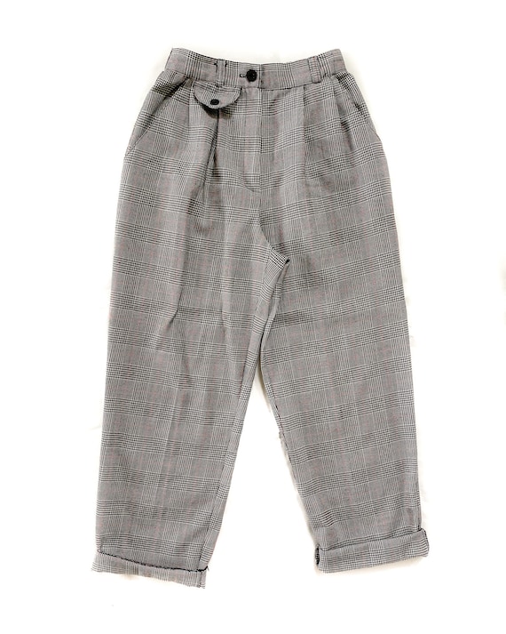 Vintage Pants | Size 6 Plaid Wool Pant | High Ris… - image 2