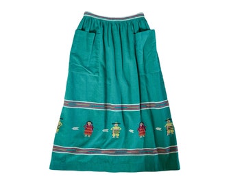 Vintage Skirt | Size Medium Pleated Skirt | 80's, 90's Fashion