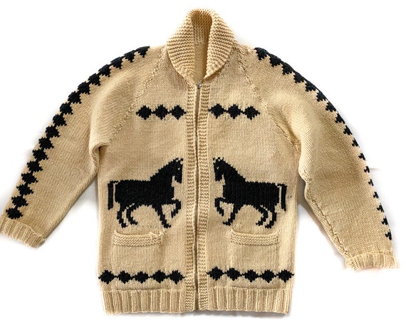 Vintage Sweater | Large Horse Sweater | Unisex Ove