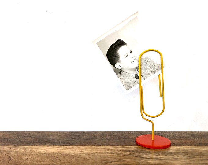 Vintage Paper/note/ Holder Metal Paperclip Photo Display Etsy