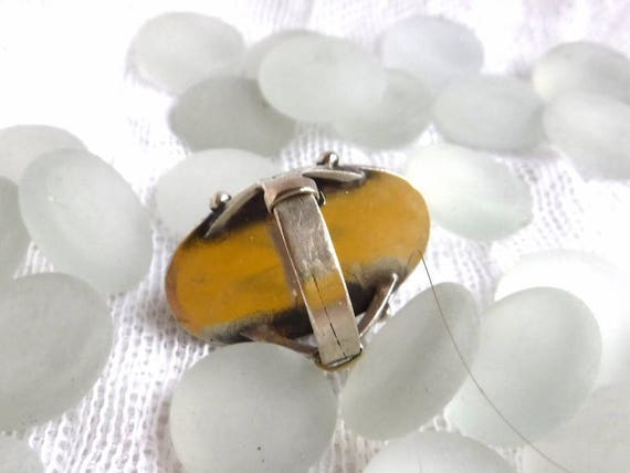 SILVER and Stone Ring  vintage ring southwest art… - image 4