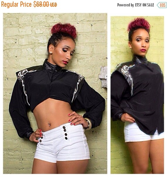 SALE Unique Black White Vintage Silk Leather Beade
