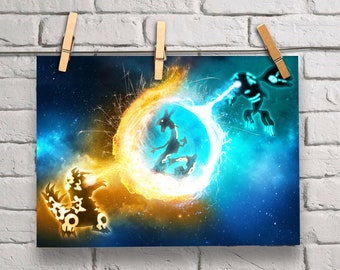 グラードン、レックウザ、カイオーガ第3世代伝説のポケモンパターン