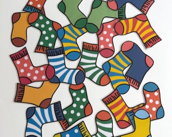 Socken-Muster-Zuordnungs-Spiel für Kinder | Druckbare Vorschulaktivität, digitaler Download