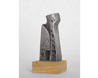 Zinn Skulptur - The Shape - Briefbeschwerer, auf Schreibtisch, Büro, Wohnkultur, Schreibtisch Accessoire, Kunst, figurativ, originell, Skulptur, klein, Metall