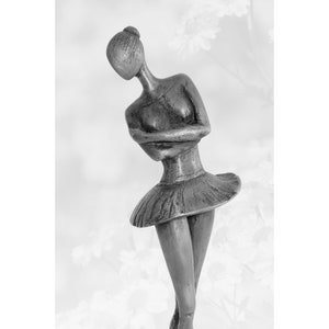 Ballerina sculpture woman ballet dancer metal sculpture figure statue of dancing girl figurine metal pewter art small modern dancing ballet