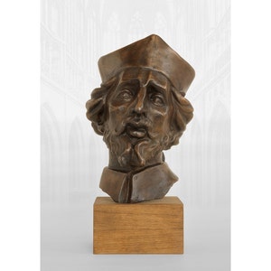 Bronze sculpture of John of Nepomuk, bronze statue, art sculpture, original art, metal artwork, home decor, bronze sculpture, bust, saint