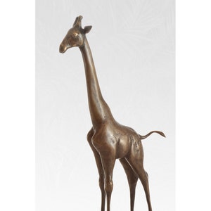 Bronze sculpture of giraffe - limited edition, artwork, original, statue, small, home decor, animal, figurine, art, metal, bronze, small,