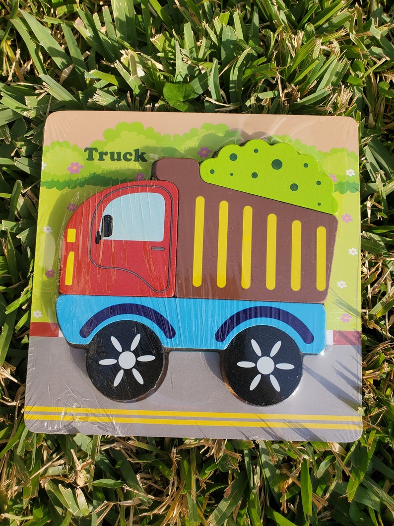 Wooden Jigsaw Puzzles Vehicle Patterns for Toddlers Gift for Etsy