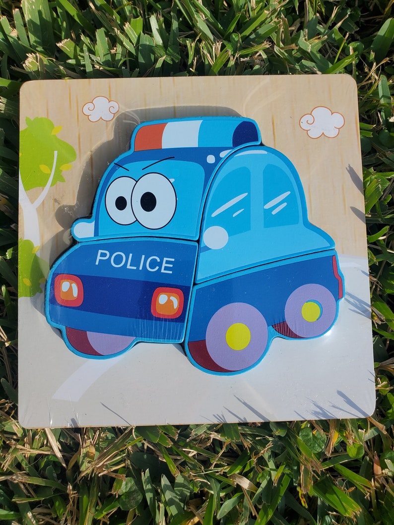 Wooden Jigsaw Puzzles Vehicle Patterns for Toddlers Gift for Etsy