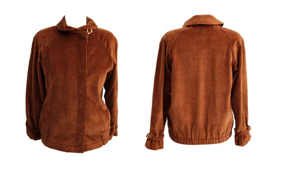 Vintage 1970s outwear brown corduroy jacket bomber