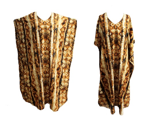 african print beach cover up