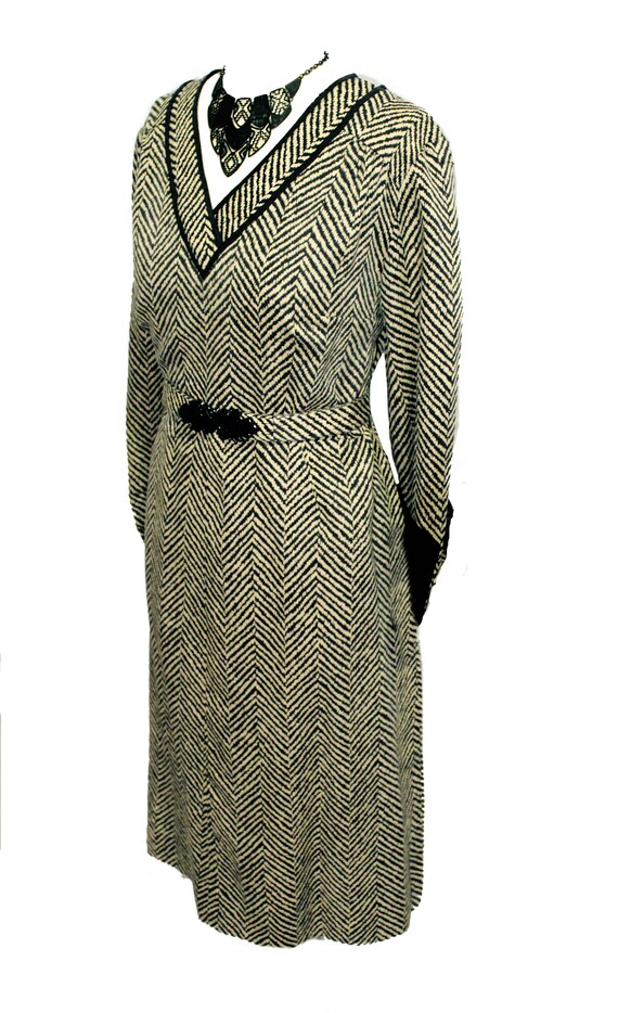 Vintage 1970's cream kimono dress elegant long sl… - image 4