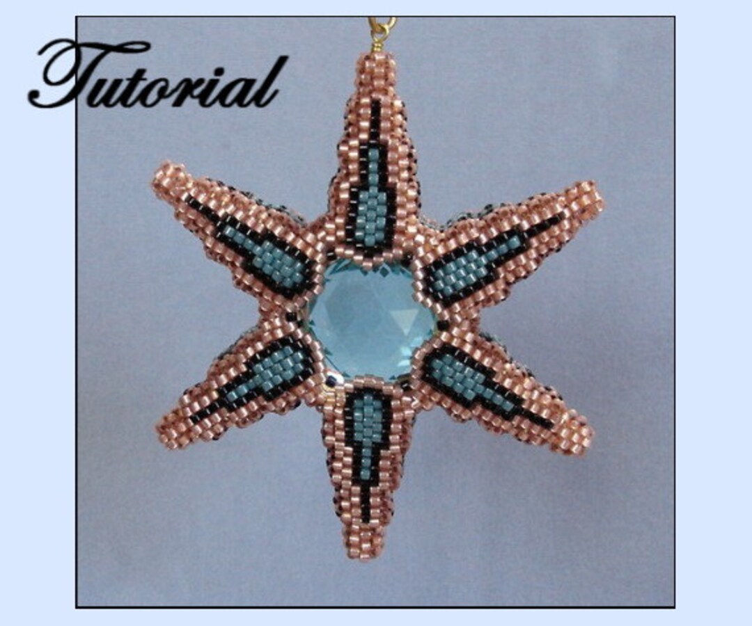 Large 6-sided Dimensional Star Beaded Ornament - Etsy