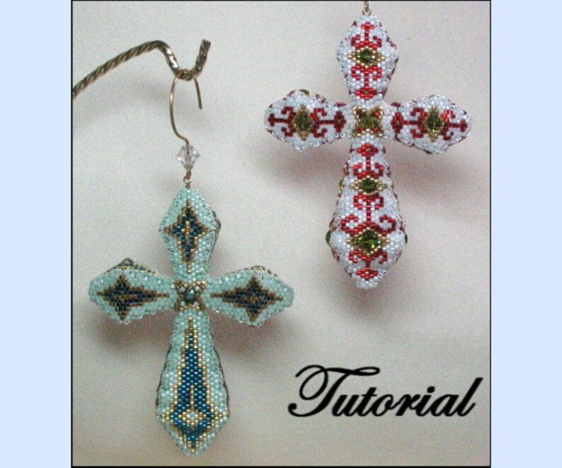 CoatofArms Cross Beaded Ornament Etsy