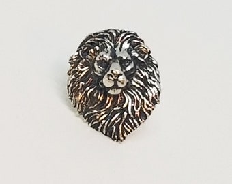 Leo Sterling Silver Lion Head Earring