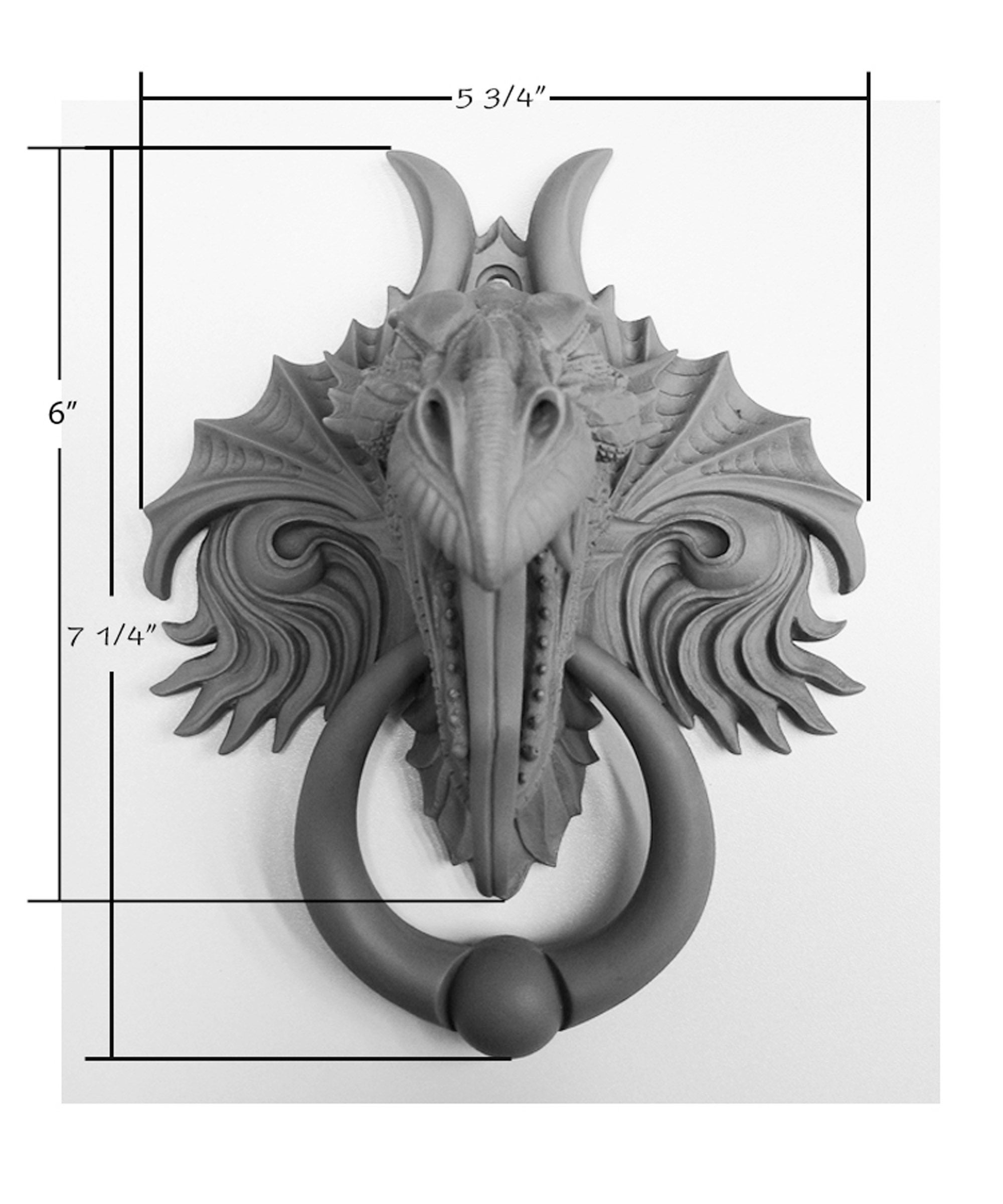 Dragon Door Knocker. Cast Bronze with a Mirror Polished Bronze Etsy