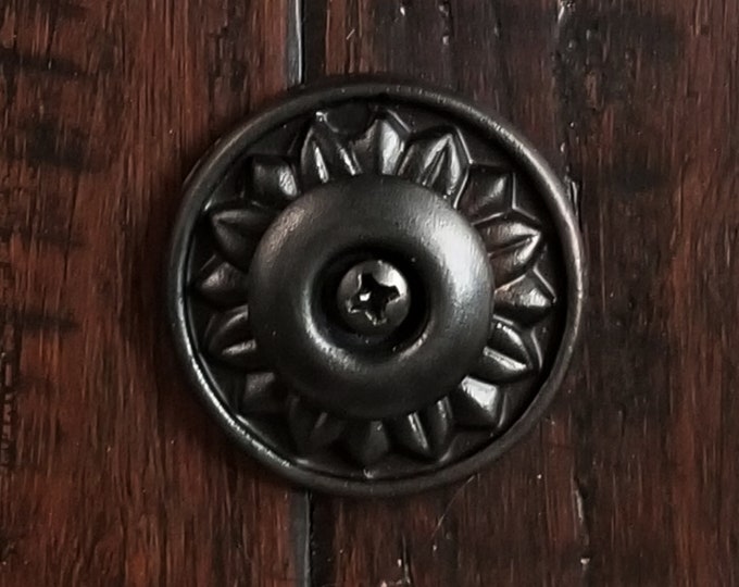 Bronze Starburst Door Knocker Strike Plate / Button With a Etsy