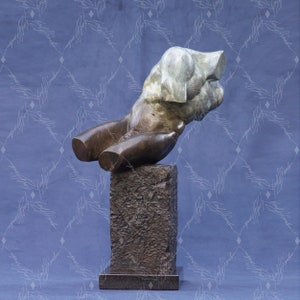 Male Torso Fragment Sculpture. Cast Bronze. image 1