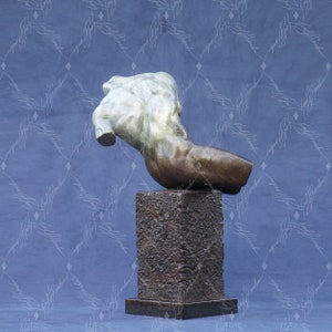 Male Torso Fragment Sculpture. Cast Bronze. image 5