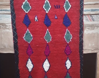 vintage azilal tribal wool rug from morocco 270 x 135 cm 8ft10 x 4ft5