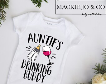 aunties drinking buddy onesie